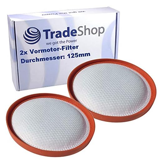 Trade-Shop 2x Vormotorfilter Motorschutzfilter Filter 12,5cm Ersatz für Dirt Devil Centrino + Plus CC2 Cleancontrol 2 Cleancontrol 3.0 Cleancontrol 3.1 Cleancontrol Deluxe Cleancontrol R
