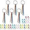 Zuoyou 6 Sets Mini Crochet Hook Keychain with 40pcs Plastic Colored Stitch Markers, Aluminum Crochet Knitting Needles 3 Sizes/Set (3mm/4mm/5mm) #5