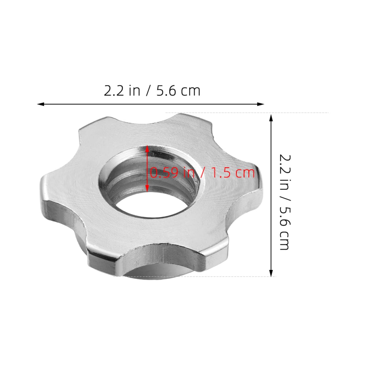 Hemobllo 5pcs Barbell Lock Collars Slip Nut Buckles for Dumbbell Bars Cast Construction for Stability and Safety During Workouts