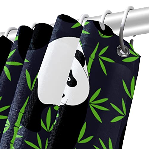 Rideau de douche Panda Gris 183 cm en tissu imperméable - 6