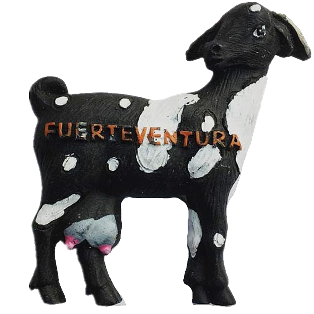 Muyu Magnet Dairy Sheep Of Fuerteventura Island Spain 3D Fridge Magnet Travel Souvenir Gift,Home & Kitchen Decoration Magnetic Sticker,Fuerteventura Spain Refrigerator Magnet