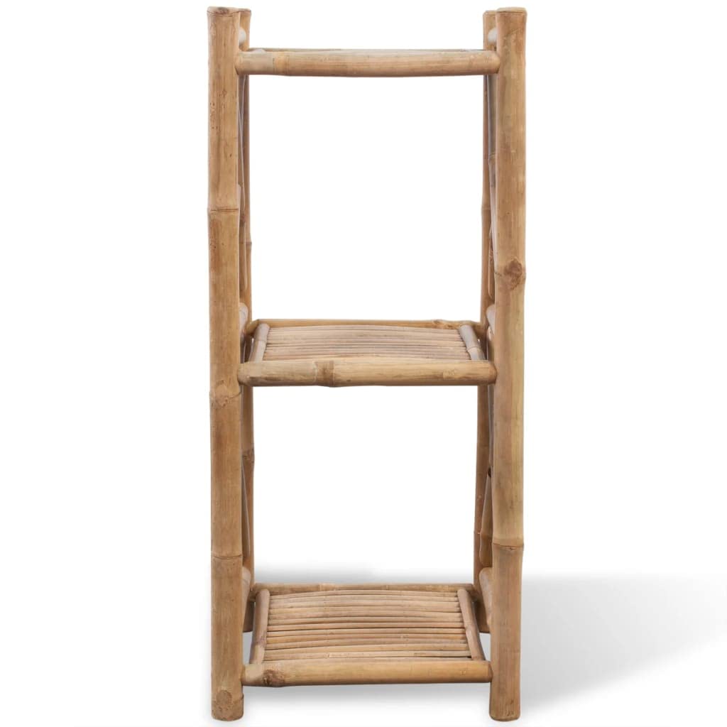 Librero para hogar Decoración de Interiores Armario de Libros Estantería de Bambú Cuadrada de 3 Niveles