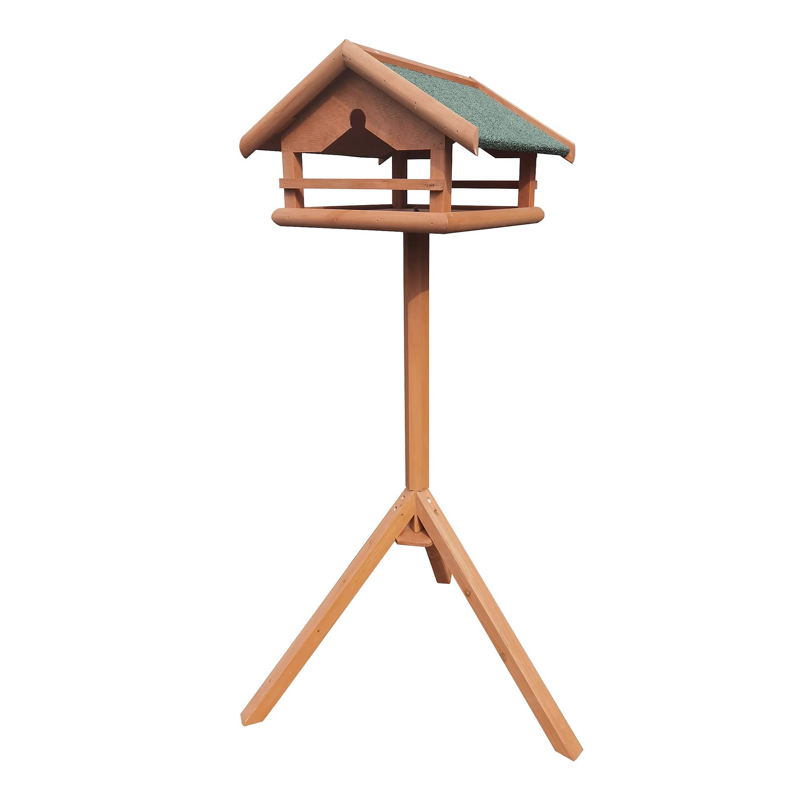 Comedero para pájaros con Soporte 119cm Hecho de Madera casa Aves alimentación alimentador