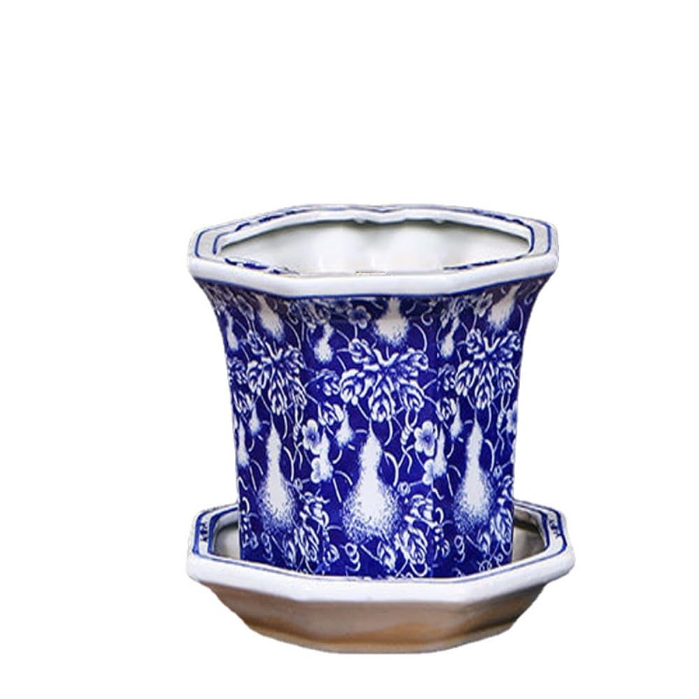 Pot de fleurs Jingdezhen céramique 13cm rétro chinois cache-pot petit format intérieur