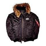  Alpha Jacke CWU 45/P Hooded schwarz M