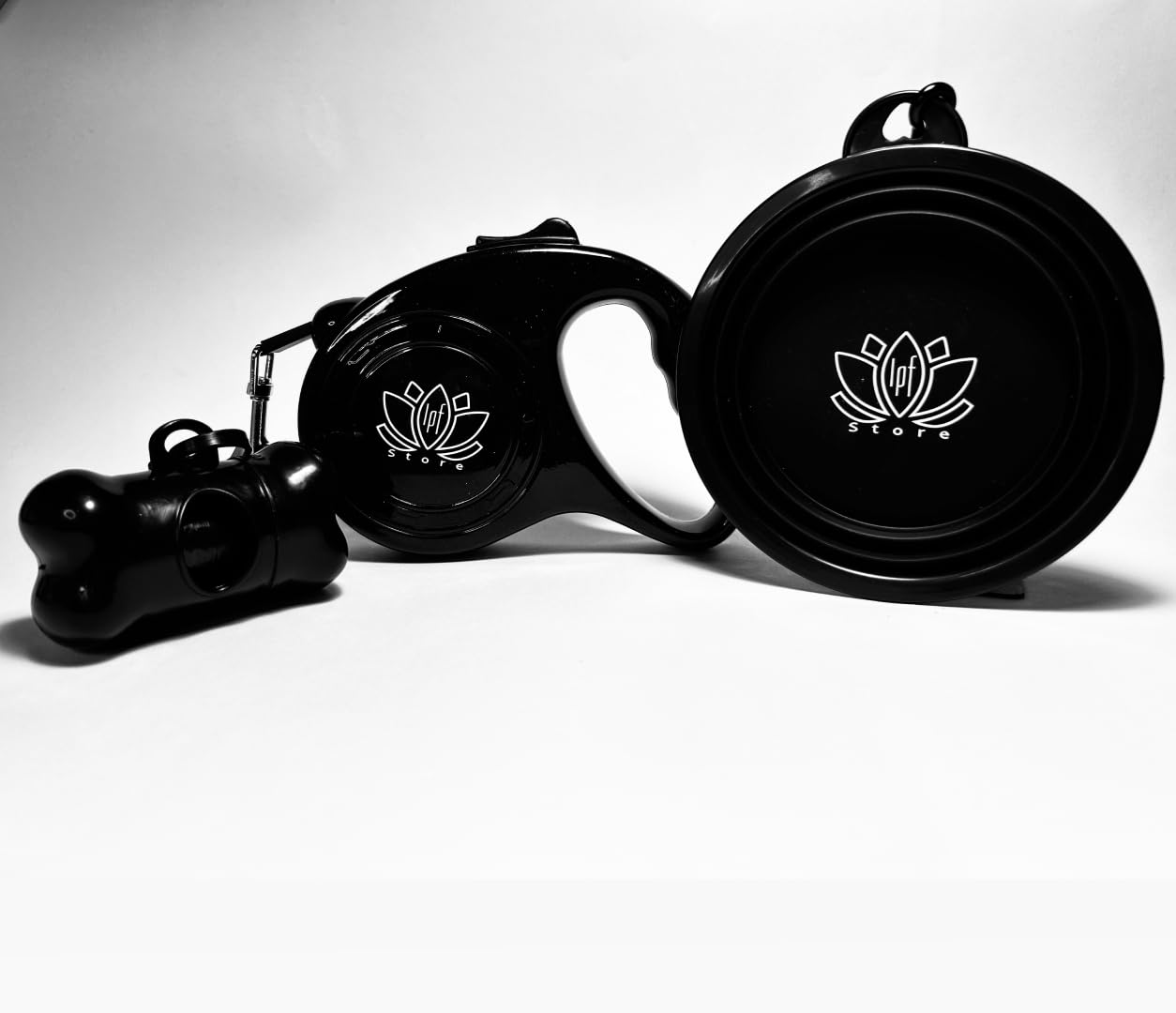 Correa Perro Extensible/Flexi Correa 5M con Dispensador de Bolsas y Bebedero, Correa para Perros Pequeños y Medianos hasta 25 KG, Flexible sin enredos y Botón Bloqueo