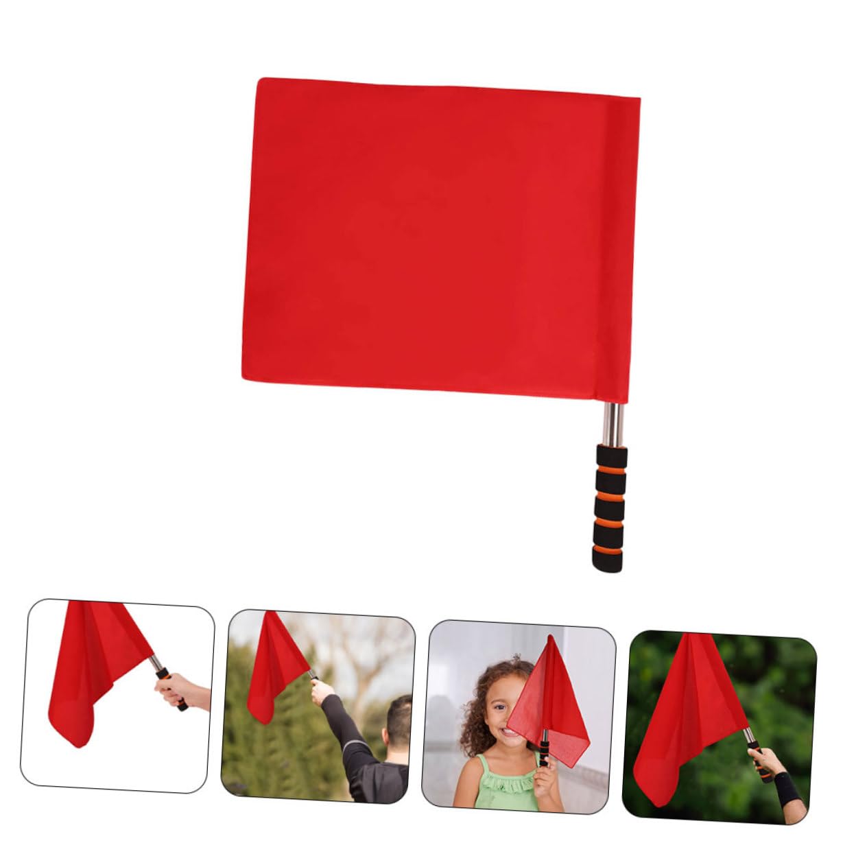 BESPORTBLE Árbitro Deportivas De Mano De Señales De Partido del Árbitro del Partido De Árbitro De Partido Rojo Nylon