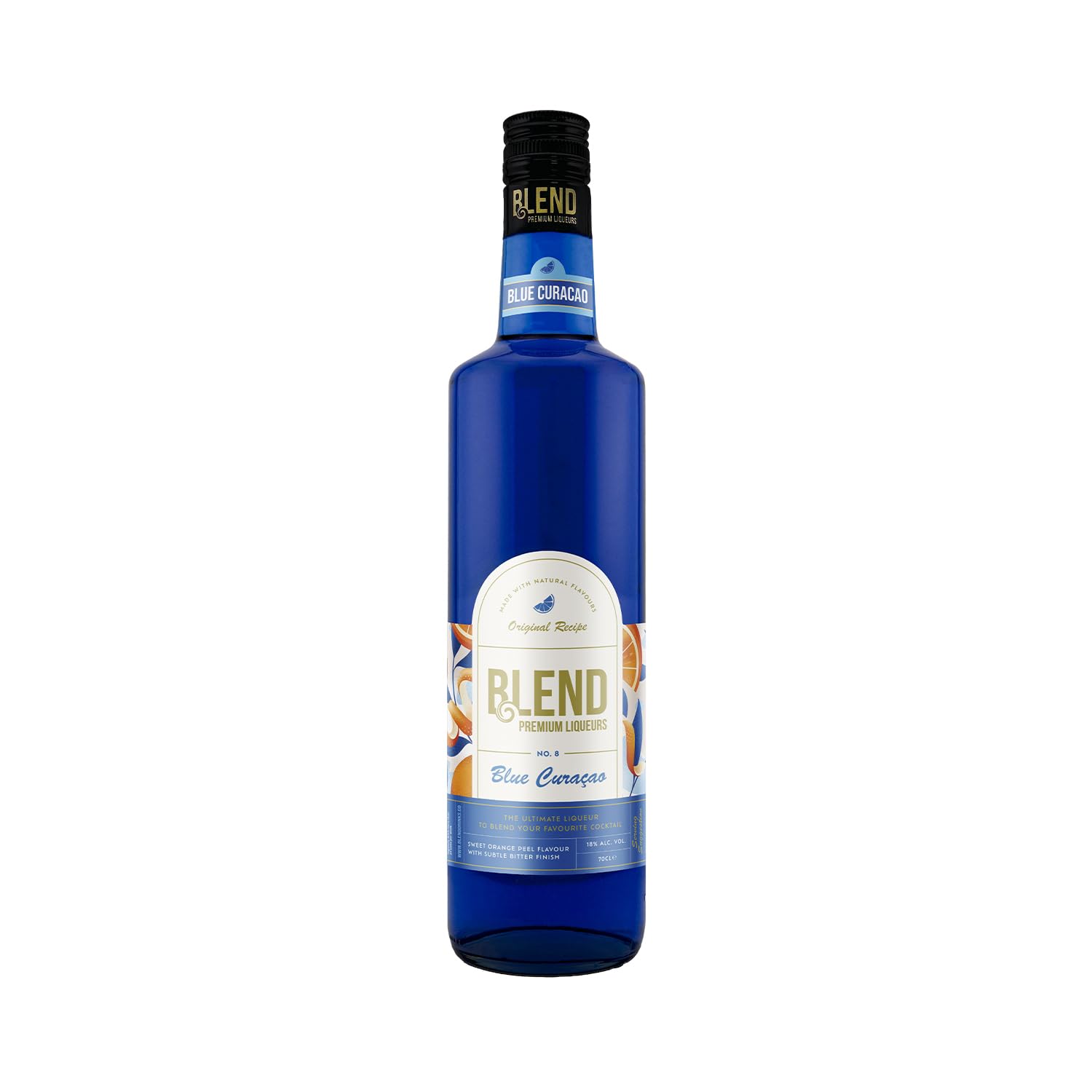 Blend Blue Curacao Liqueur | Perfect Ingredient for Blue Lagoon cocktails | 70 cl | 18% ABV
