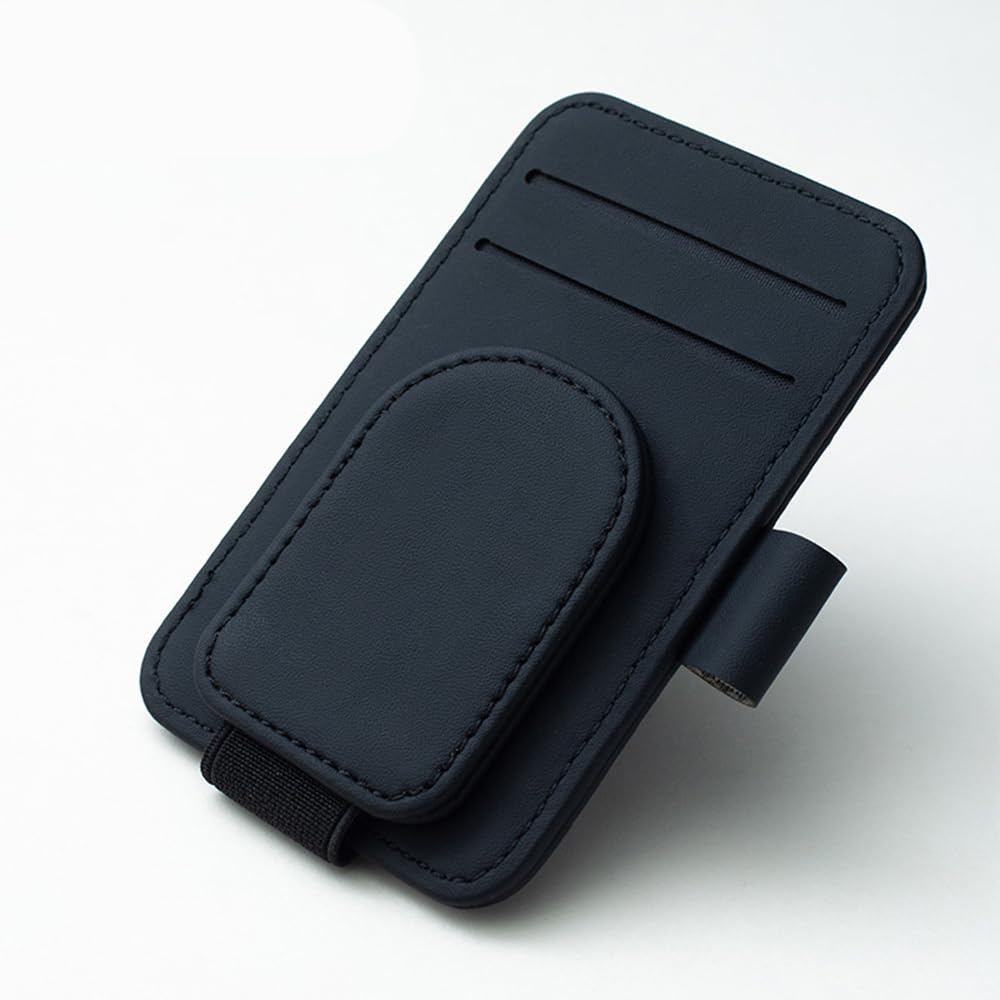QWEERASS Car Sunglass Holder, for Seat Ateca/Ibiza V/Ibiza IV Leon MK4 Cupra Formentor Sunglasses Holder Eyeglass Hanger Clip for Car Sun Visor Magnetic Ticket Card Clip,A