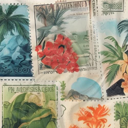 Cute Love Floral Fashion Hair Scarf Lightweight Silk Feeling Head Scarf Square Bandanas for Women 6