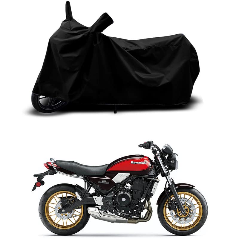 Image of 100% Scratchproof /UV-Rays /Heat Protection /Birds Dropping /Water Resistant /Dust Proof /Waterproof /Full Bike Scooty Two Wheeler Body Cover Compatible for Z650RS BS6 All Varients[Black]