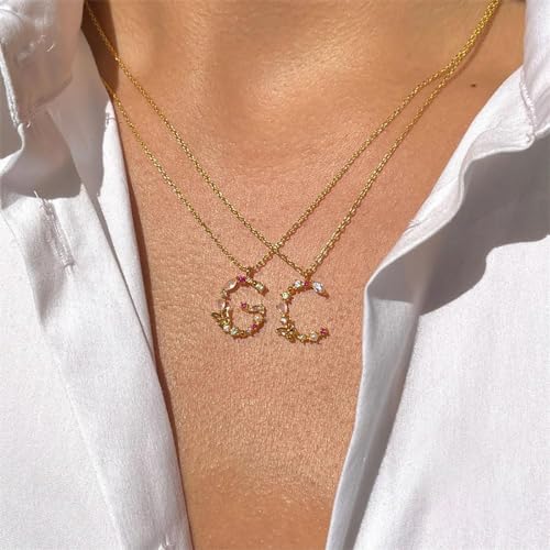 Collier initial en argent sterling 925 pendentif lettre alphabet