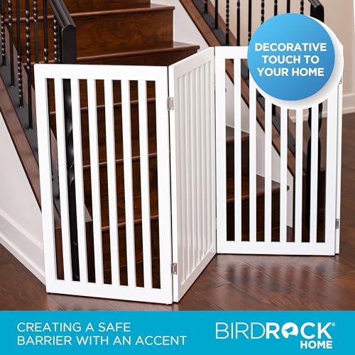 INTERNET’S BEST Dog Gate Indoor Freestanding Pet Barrier, Folding Wood Dog Fence, Extra Wide Doorway Puppy Gate, Indoor Animal Privacy Panel, Wooden Cat Fence – 4 Panel – 36″, White INTERNET’S BEST Dog Gate Indoor Freestanding Pet Barrier, Folding Wood Dog Fence, Extra Wide Doorway Puppy Gate, Indoor Animal Privacy Panel, Wooden Cat Fence – 4 Panel – 36″, White