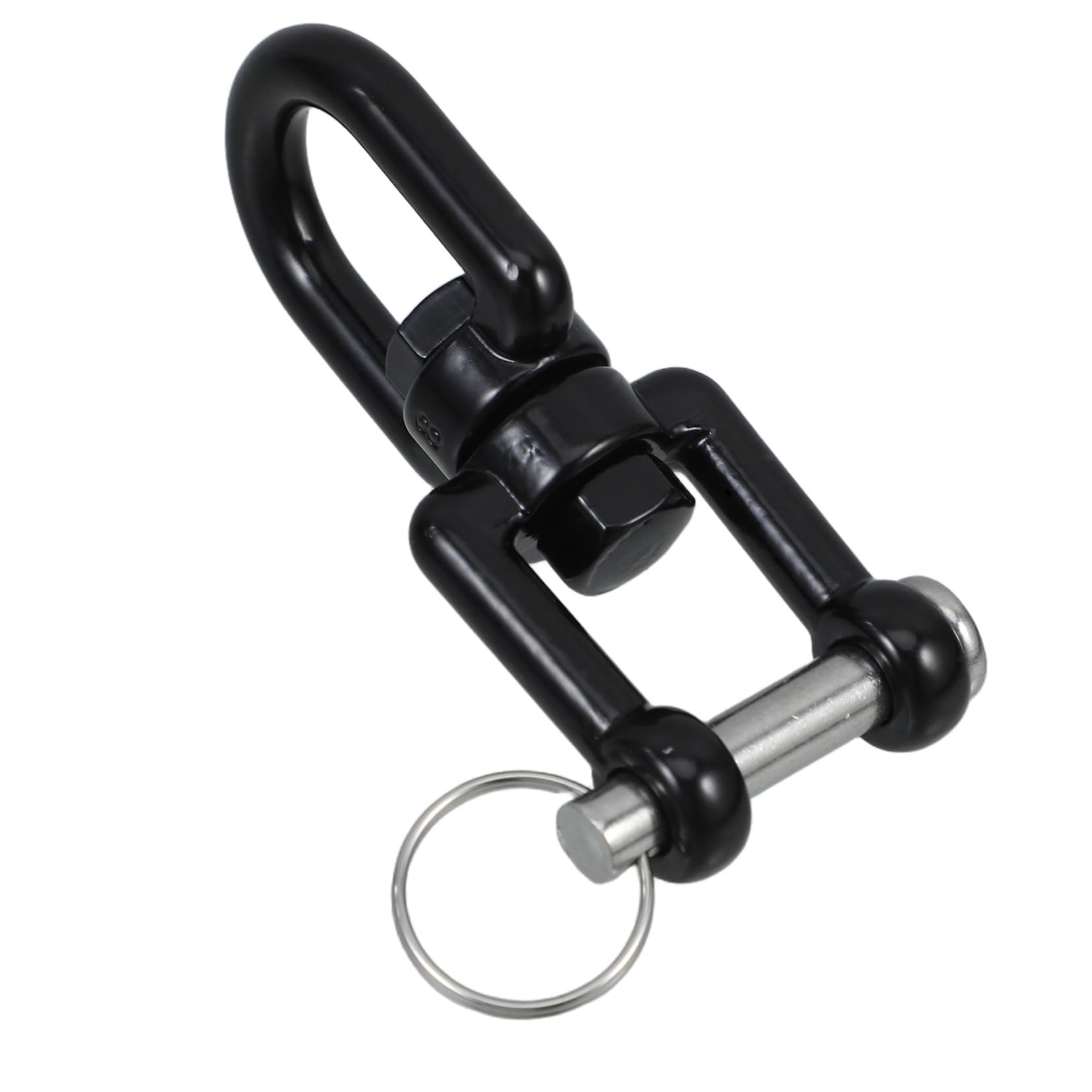 Hemoton Stainless Steel Swing Rotating Ring Heavy Duty Swivel Snap Hooks for Swing Set Universal Porch Hanging Kit