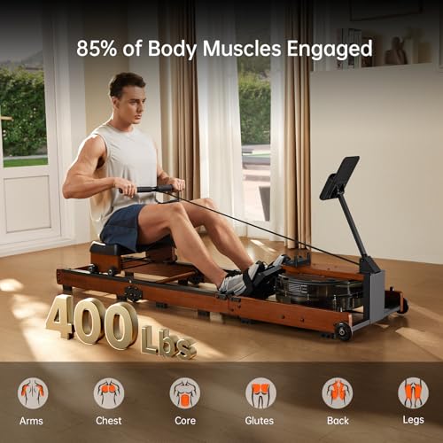 Image of KINGSMITH Rowing Machines for Home Foldable, Compact Row Machine, 400LB & 350LB Weight Capacity, Folding Rower Machine with Adjustable Resistance, Data Monitor, App Supported