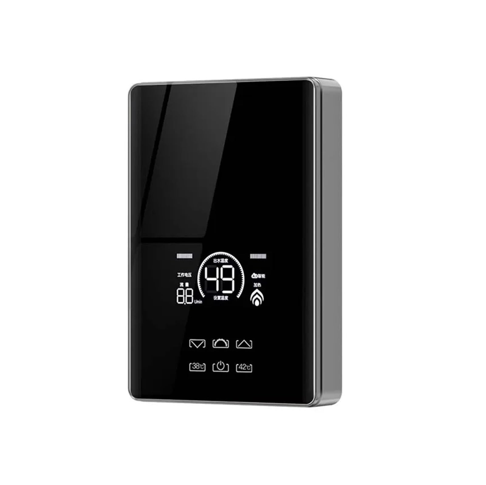 5500/7000W Natychmiastowy Podgrzewacz Wody Inteligentny Elektryczny Prysznic Bezzbiornikowy Natychmiastowy Podgrzewacz Wody Termostat Do Kuchni Łazienkowej Łatwy w użyciu(Black 7000W)