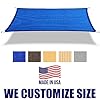 HOMA 9' x 12' Blue Rectangle Sun Shade Sail Canopy, 95% UV Blockage Awning Shelter Fabric Cloth Screen for Patio Outdoor Backyard - Heavy Duty Commercial Grade (Custom Size - Made in USA) #1