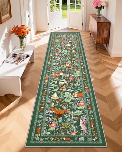 Amazon.com: nerst Cute Fox Runner Rugs for Hallway 2x10ft Non Slip ...