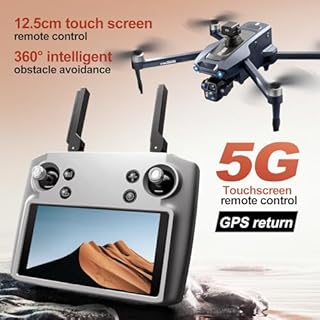 GPS Drone with One Key Airdrop (1 pound), 5G Technology, Brushless Motor, 360° Laser Obstacle Avoidance, 5 Inch Touch - Screen Display Remote Controller, 2.7K Real Pixels, 3 Axis Gimbal Camera, Auto Return (Go Home), One Key Follow (Follow me), Speed Adjustment, Optical Flow Positioning, One Key Takeoff/Landing, Waypoint and Orbit Flight, 50x Zoom, 1.86Mile Flight Range, 28 Minute Flight Time, LED Night Flight Lights