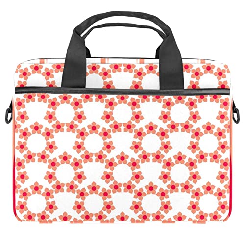 Sac à bandoulière pour ordinateur portable 13 à 14.5 pouces à motif floral géométrique