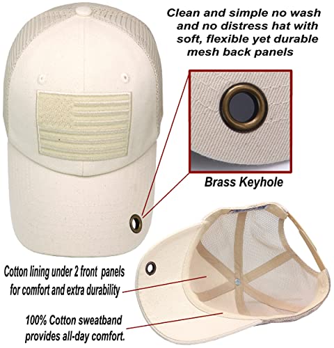 Image of Antourage American Flag Unconstructed Unisex Mesh Snapback Baseball Hat Cap for Men and Women +2 Patriotic Patches Included