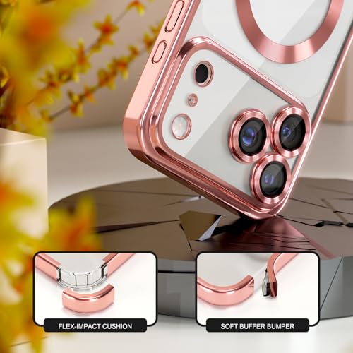 Image of Misea Magnetic for iPhone 17 Pro Case Compatible with MagSafe Pink