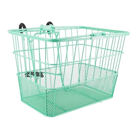 Sixthreezero Women's Beach Cruiser Bicycle - Cruiser Bikes Sunlite Standard Mesh Bottom Lift-Off Basket w/Bracket, Green
