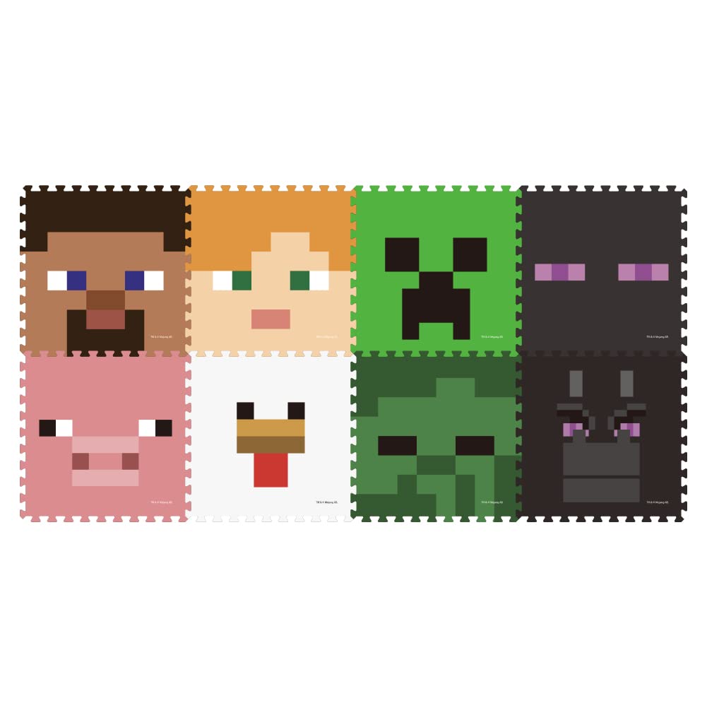 新品未使用マイクラジョイントマット　フロアマット　マインクラフト　12枚　レア 新品未使用マイクラジョイントマット フロアマット マイン