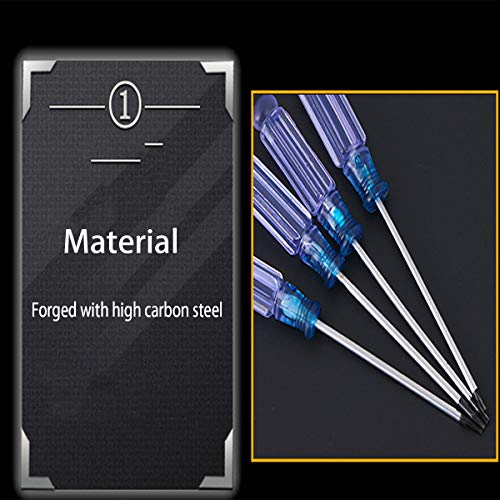 Buspoll Torx screwdriver set with T5 T6 T8 T10 star magnetic screwdriver, suitable for mobile phone/Mac/computer repair