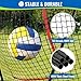 Oswerpon Volleyball Rebounder Net 7x4 FT, 5-Angle Adjustable Bounce Back Net, Steel Frame & PE Training Net for Volleying/Spiking, Rust-Resistant & Durable – w/Travel Bag for All Ages, Black, 2 NETS