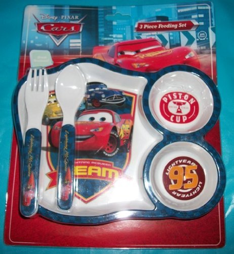 Disney Pixar Cars service de table 3 pièces pour enfant avec assiette bol et verre