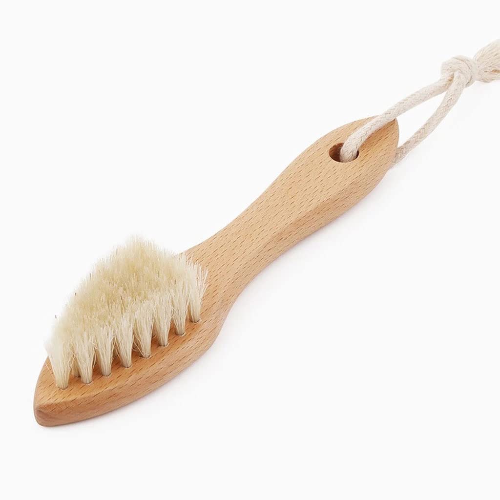 MQPALZKD Leather Shoes Polishing oil tool Mane Shoe Brush Soft Hair Wood