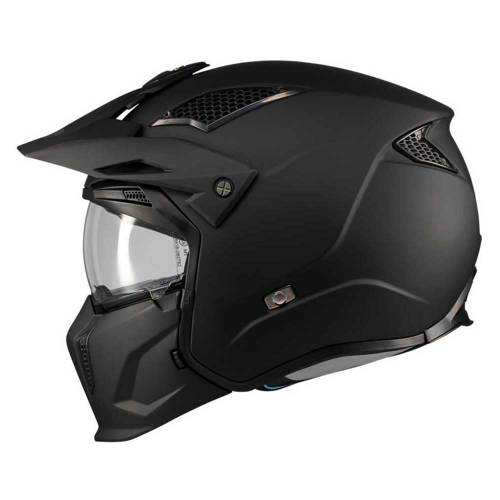 MT Helmets Streetfighter SV S – Casco Moto Integral Abierto con Visor Solar Retráctil, Estilo Streetfighter, Interior Lavable y Calota HIRP | Homologado ECE 22.06 & DOT