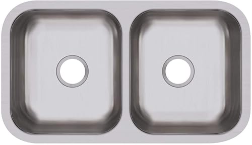 Dayton DCFU3118 - Fregadero de acero inoxidable con doble cuenco