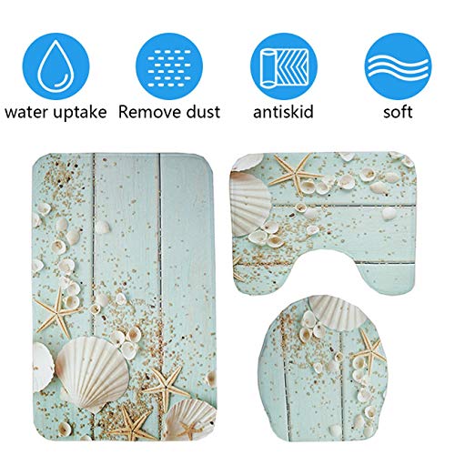 Ashley GAO 3-teiliges Badezimmerteppich-Set mit Antirutschmatte und WC-Deckelbezug – Bild 8