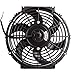 10" 12V Universal Electric Radiator Cooling Fan Push Pull Slim Mounting Kit 1250 CFM (Diameter 10.75" Depth 2.56")
