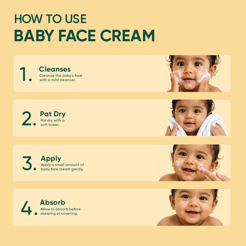 Image of Pure Aura Baby Face Cream 100gm - Doctor Recommended Ayurvedic & Organic Baby Cream with Shea Butter & Almond Oil | Chemical-Free Moisturizer for Newborns & Sensitive Skin