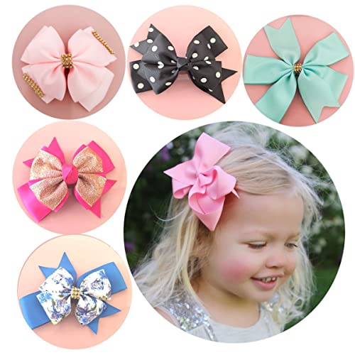 Kit 5 Laço Para Cabelo Presilha Lacinho Infantil Bebê Adulto Com Prendedor Jacaré Para Casamento Natal Aniversário