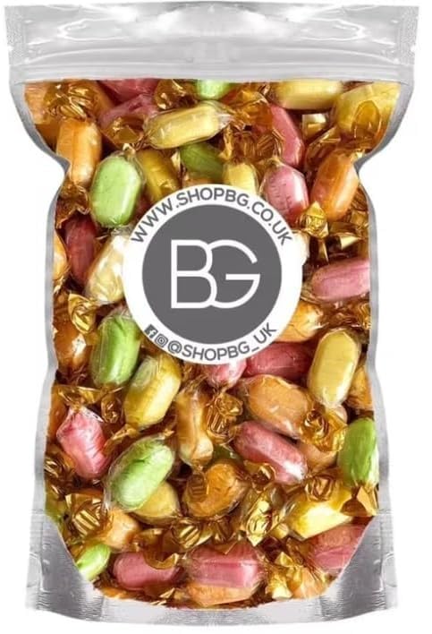BG 500g Chocolate Fruits Hardboiled Wrapped Old Fashioned Choc Centre Sweet Shop Candies Retro Pick & Mix Sweets - Boiled Sweets Chocolate Fruits 500g