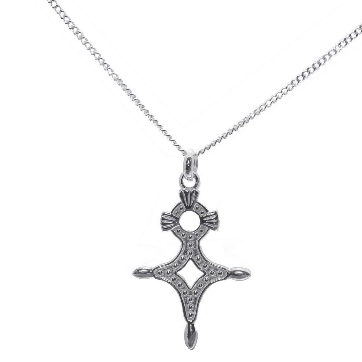 Collier 50cm + Croix du sud agadez | ensemble chaine et pendentif en Argent Massif 925 avec boite pour offrir | cadeau femme