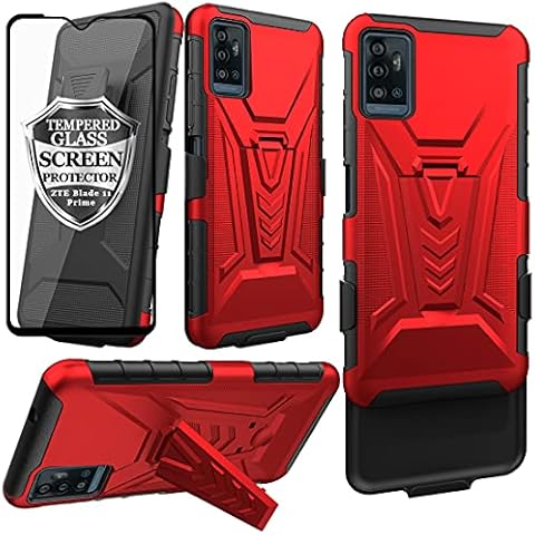 Ailiber ZTE Blade 11 Prime Case with Screen Protector and Holster Cover