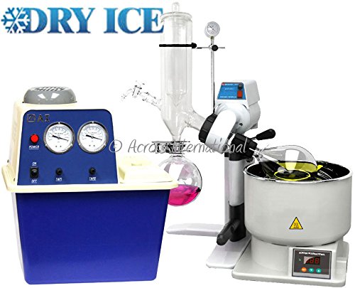 SE05c-S1.110 Ai SolventVap 0.5 gal/2 L Rotary Evaporator Manual Lift with Cold Trap Condenser and Pump, 110V, TurnKey Solution