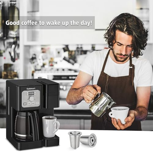 Image of Reusable Stainless Steel Filter Cup for Cuisinart, Compatible with Cuisinart #SS-RFC HomeBarista (2 Pack)