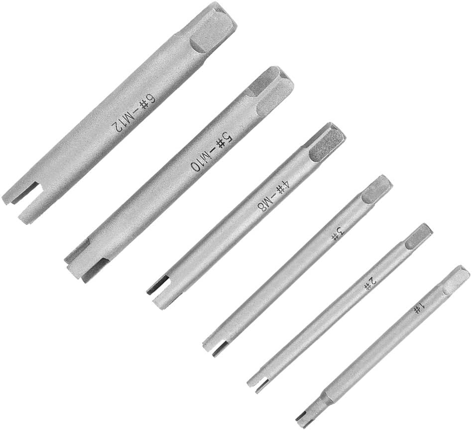 Screw Tap Extractor Set, Flute Broken Head Screwing Remover Stripped Screws Taps Extractors High Speed Steel Strip Tapping Drill Suitable for Industrial Bolt Removal Home Repairing Work