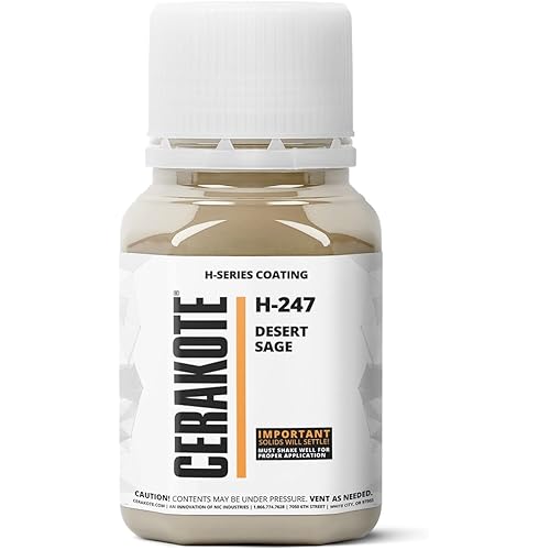 CERAKOTE (Oven Cure) H-Series Desert SAGE [ 4oz ] H-247T -Our Ceramic Technology Combines Performance with Color on All- Metals, Polymers + More - (Part B) Included