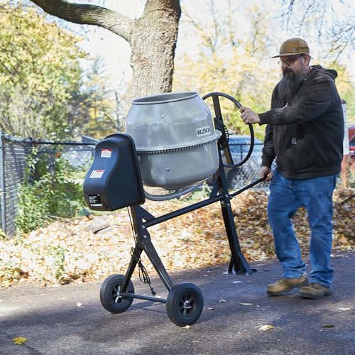 Klutch Electric Cement Mixer, 4.25 Cu. Ft. Drum