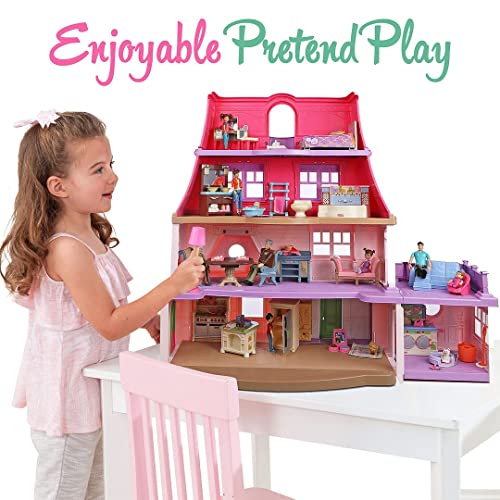 Beverly Hills BHSET9 Sweet Li'L Family Dollhouse People Set Of 9 Action Figure Set - Grandpa, Grandma, Mom, Dad, Sister, Brother, Toddler, Twin Boy & Girl thumb #3