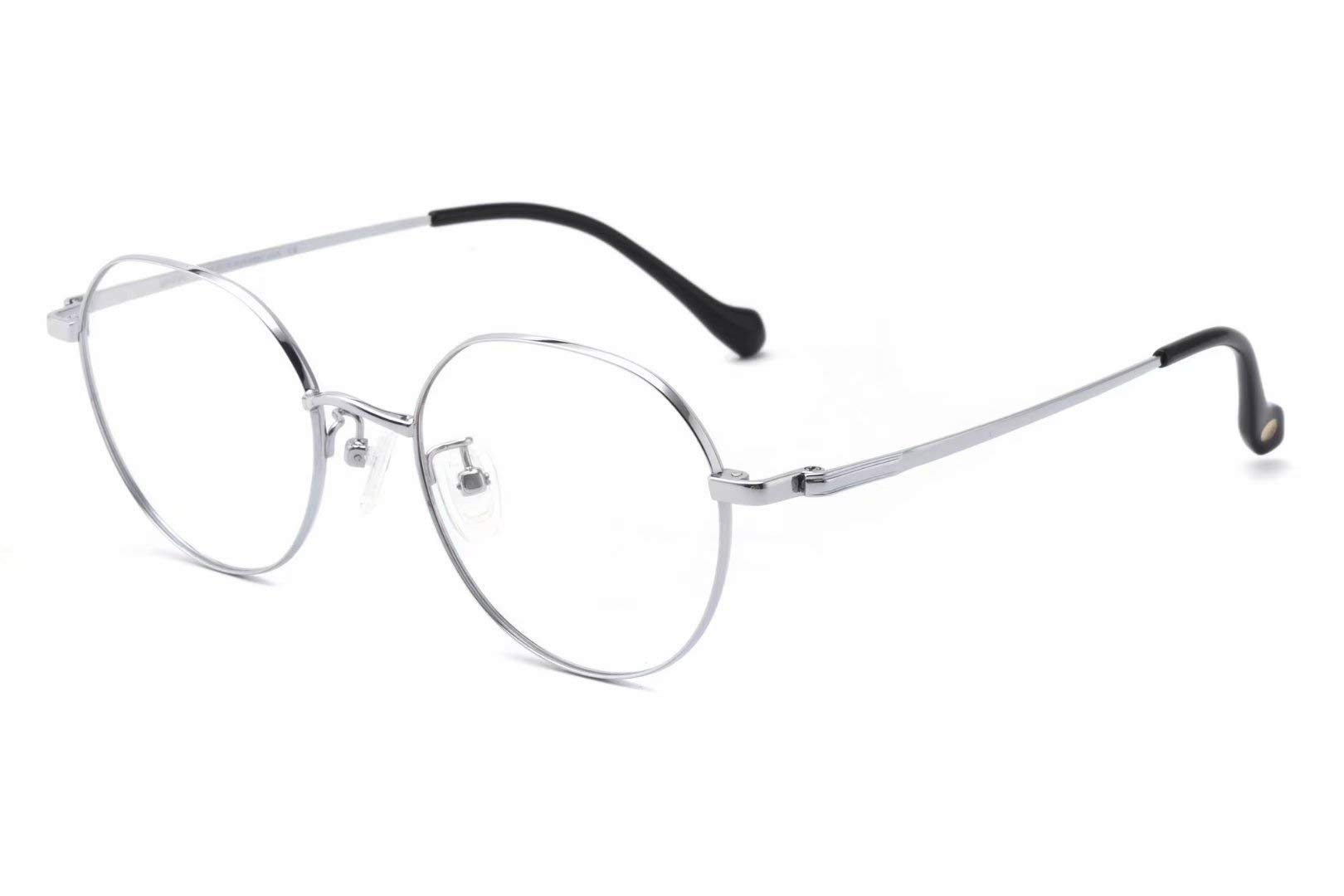 SHINU AT1027 - Gafas antifatiga para ordenador (montura de titanio), color azul C3 Plata M