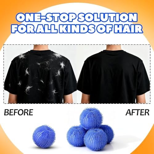 Pet Hair Remover for Laundry,12 PCS Fur Zapper Reusable Dog Cat Hair Catcher Dryer Balls for Pet Hairs Tool, Lint and Dander from Bedding and Clothing, Suitable for Washing Machines — view 3