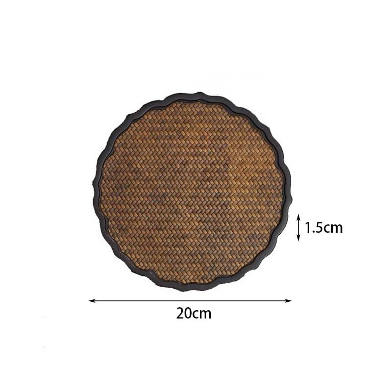 NEBE Bandeja de Te Bandeja de té, Bandeja de té de Madera, Soporte for Taza de té, Accesorios de Madera for la Ceremonia del té Bandeja de Juegos de Té